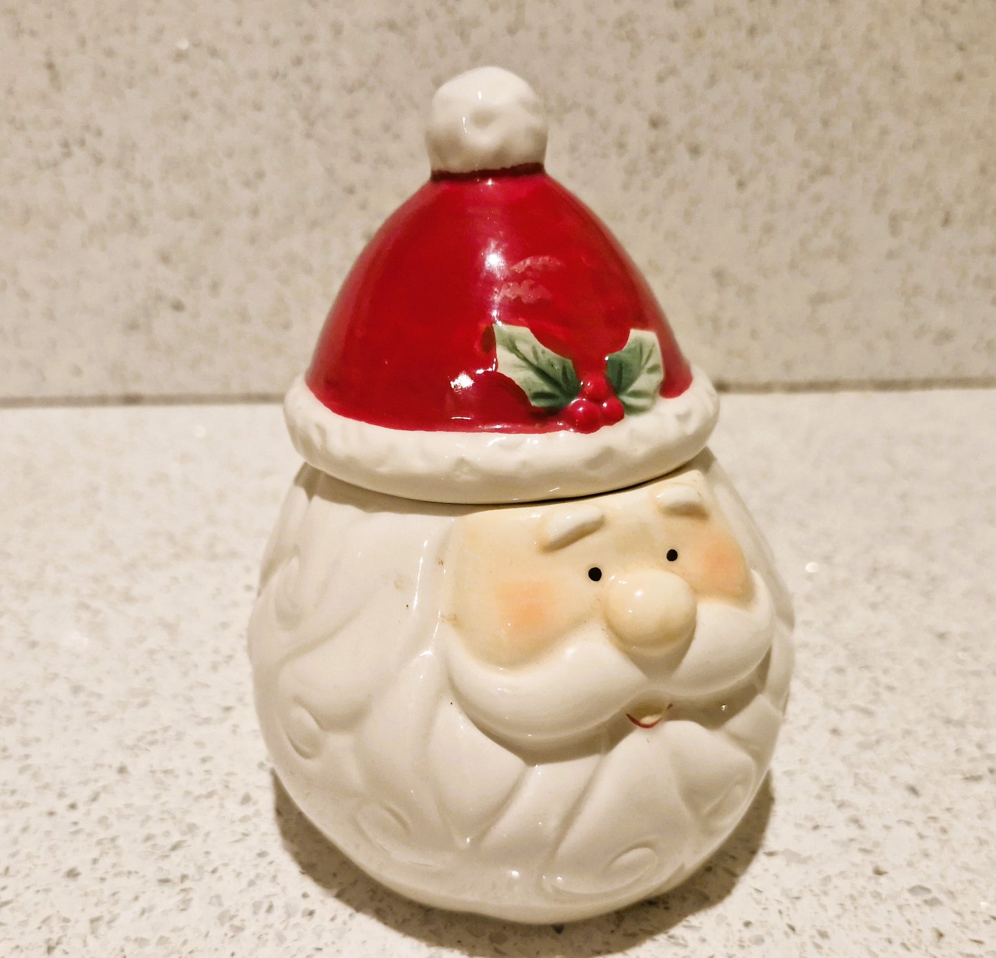 Vintage, Santa Jam Pot, Santa Shaped Jam Pot, Vintage Santa, Sugar Bowl, Quirky, Kitsch, Santa, Santa Shaped, Vintage, Ceramic