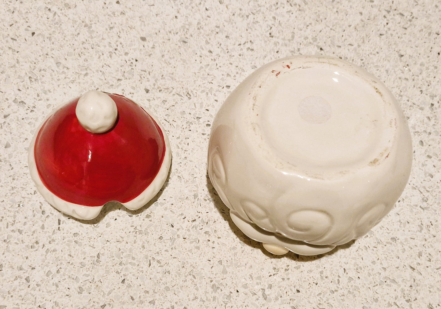 Vintage, Santa Jam Pot, Santa Shaped Jam Pot, Vintage Santa, Sugar Bowl, Quirky, Kitsch, Santa, Santa Shaped, Vintage, Ceramic
