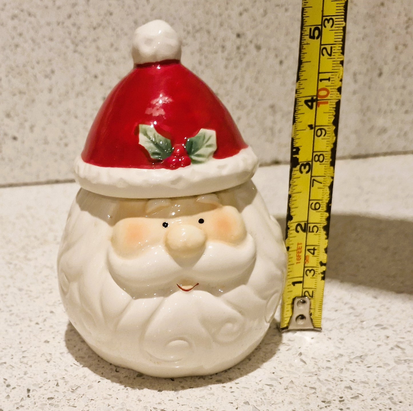 Vintage, Santa Jam Pot, Santa Shaped Jam Pot, Vintage Santa, Sugar Bowl, Quirky, Kitsch, Santa, Santa Shaped, Vintage, Ceramic
