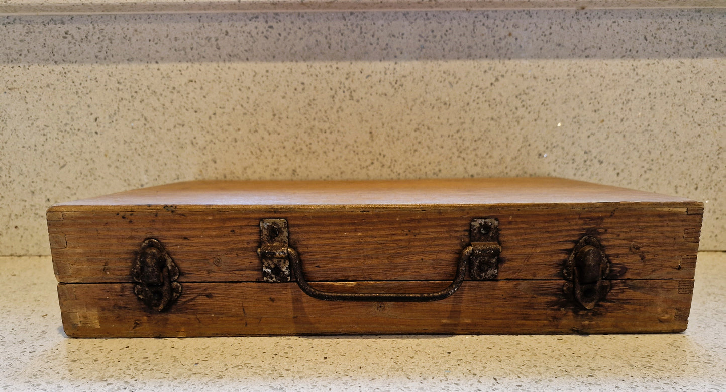 Vintage, Handy Andy Carpenters Tool Chest, Handy Andy Tool Box, Carpenter, Vintage Wooden tool set, Circa 1975, Wooden tool box,