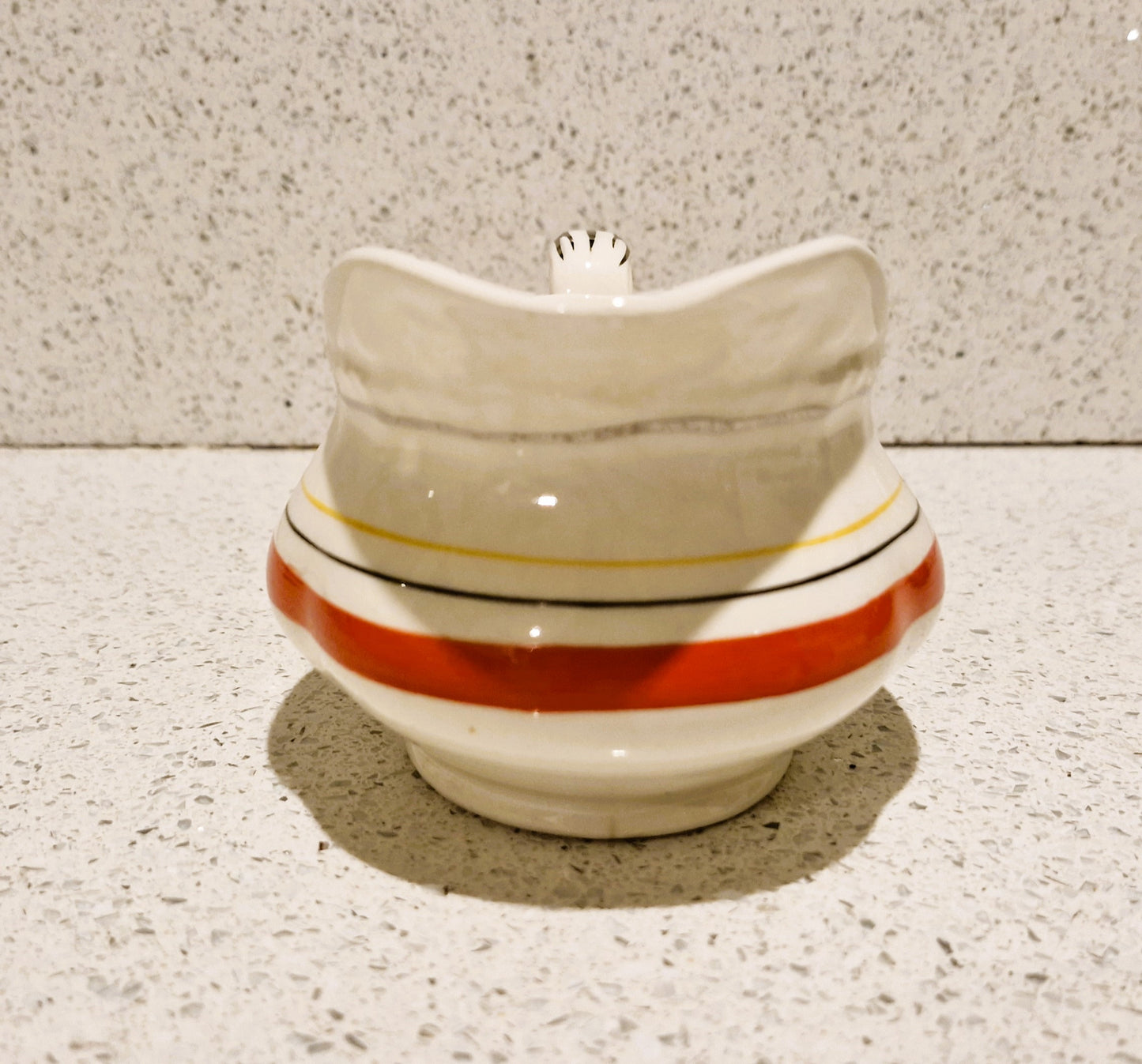 Art Deco Gravy Boat, Art Deco Dinner Service, English, Made in England, Grindley, Cream Petal, Grindley Cream Petal, Art deco