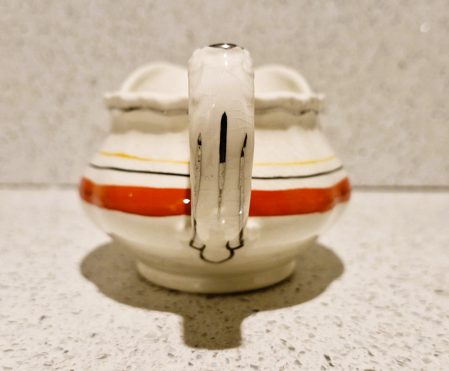 Art Deco Gravy Boat, Art Deco Dinner Service, English, Made in England, Grindley, Cream Petal, Grindley Cream Petal, Art deco