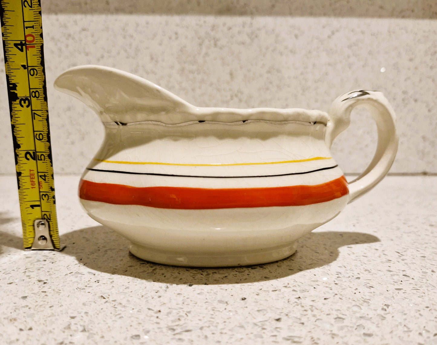 Art Deco Gravy Boat, Art Deco Dinner Service, English, Made in England, Grindley, Cream Petal, Grindley Cream Petal, Art deco