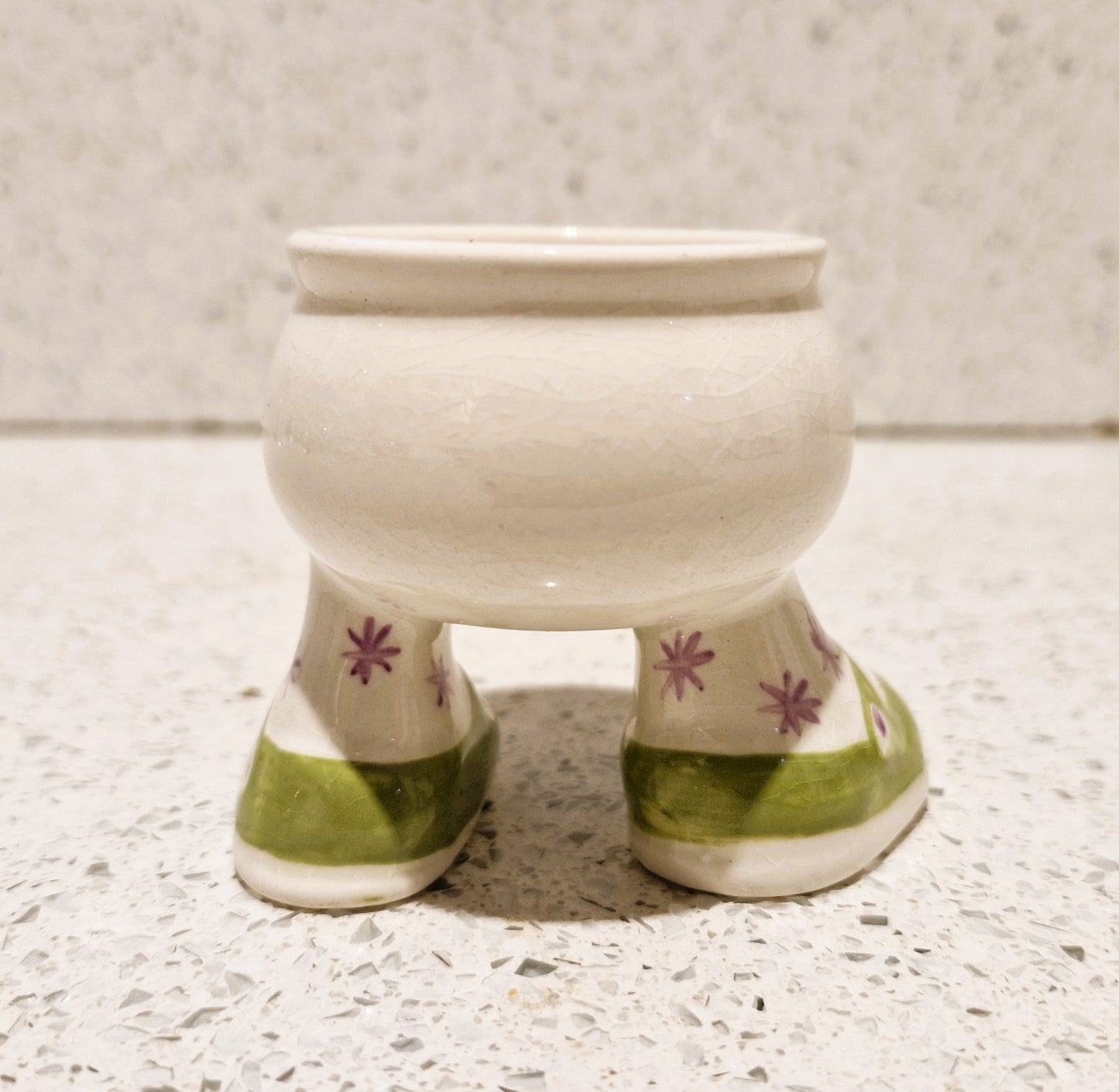 Carltonware Walking Egg Cup, Carlton ware, Egg Cup on Legs, Walking egg cup, ceramic, Green