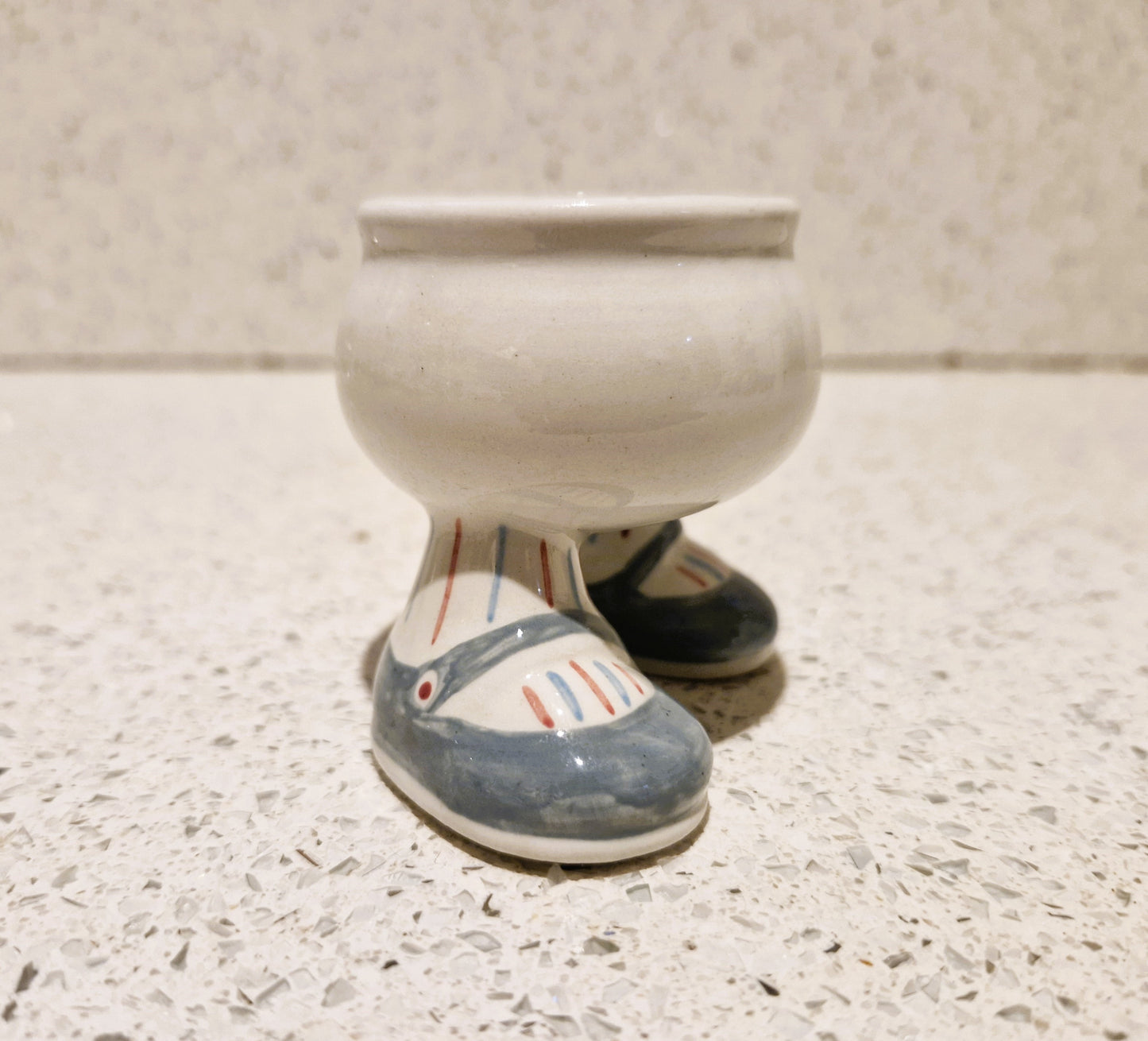 Carltonware Walking Egg Cup, Eierbecher auf Beinen, Walking Egg Cup, Keramik