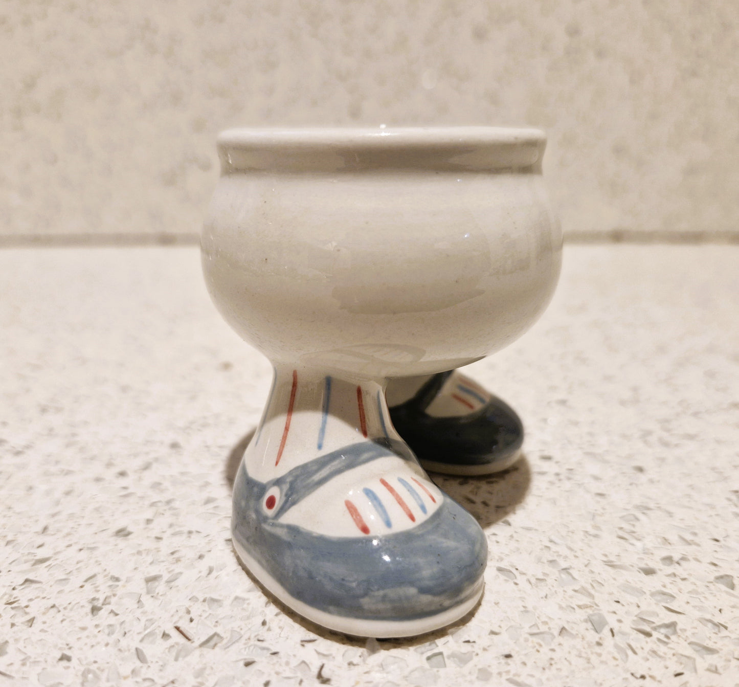Carltonware Walking Egg Cup, Eierbecher auf Beinen, Walking Egg Cup, Keramik