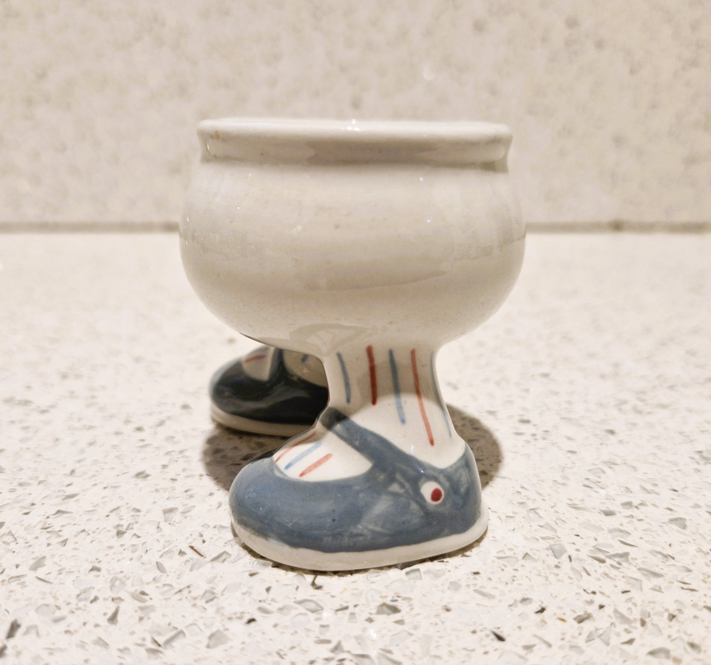 Carltonware Walking Egg Cup, Eierbecher auf Beinen, Walking Egg Cup, Keramik