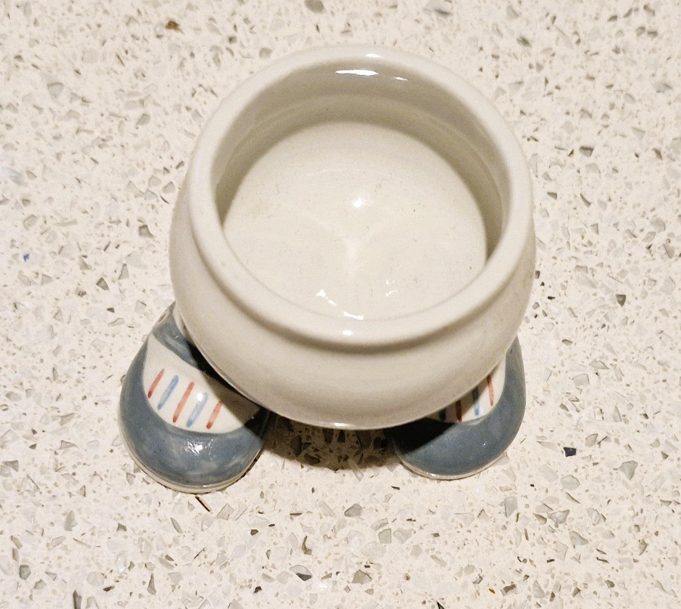 Carltonware Walking Egg Cup, Eierbecher auf Beinen, Walking Egg Cup, Keramik