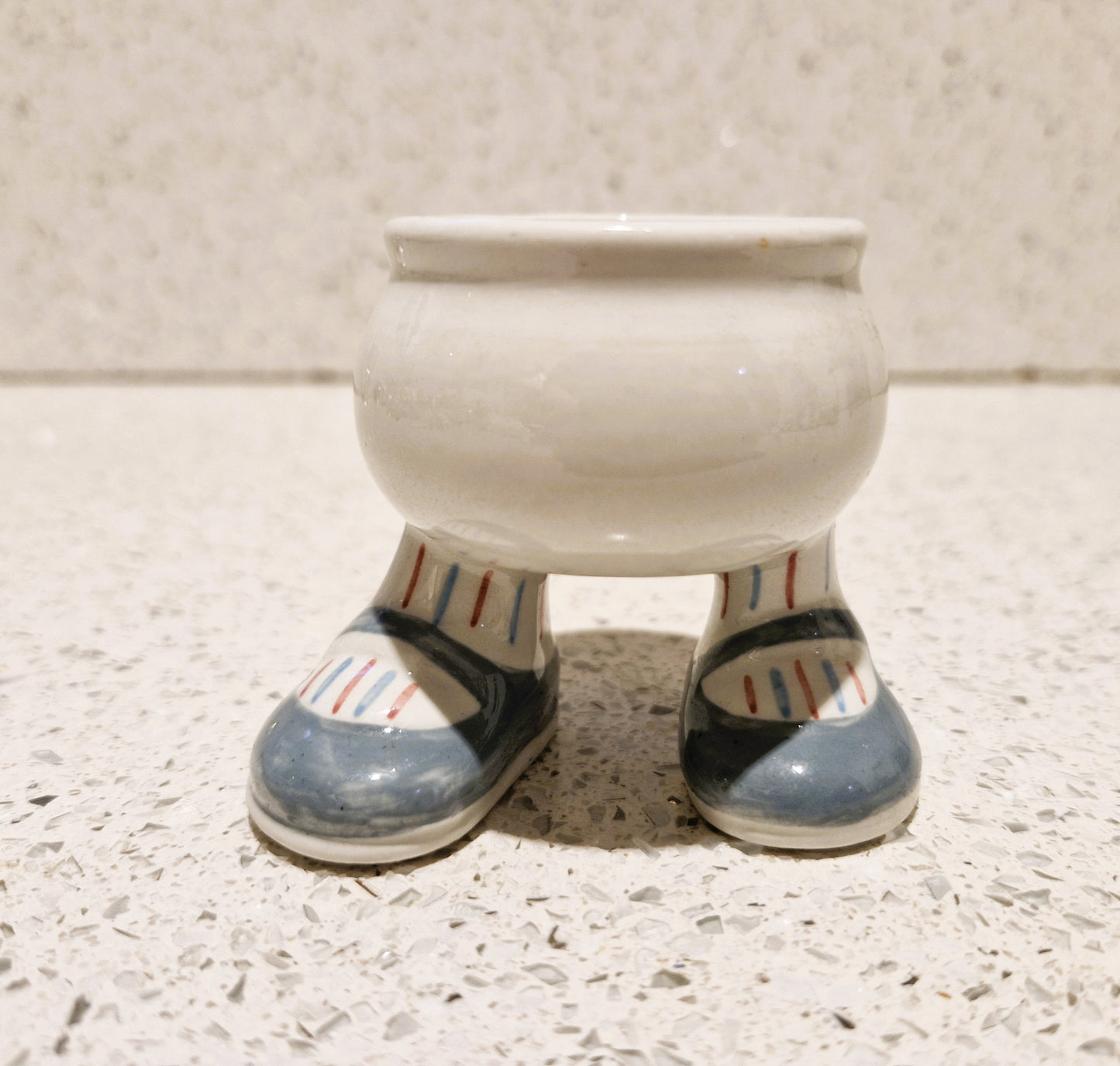 Carltonware Walking Egg Cup, Eierbecher auf Beinen, Walking Egg Cup, Keramik