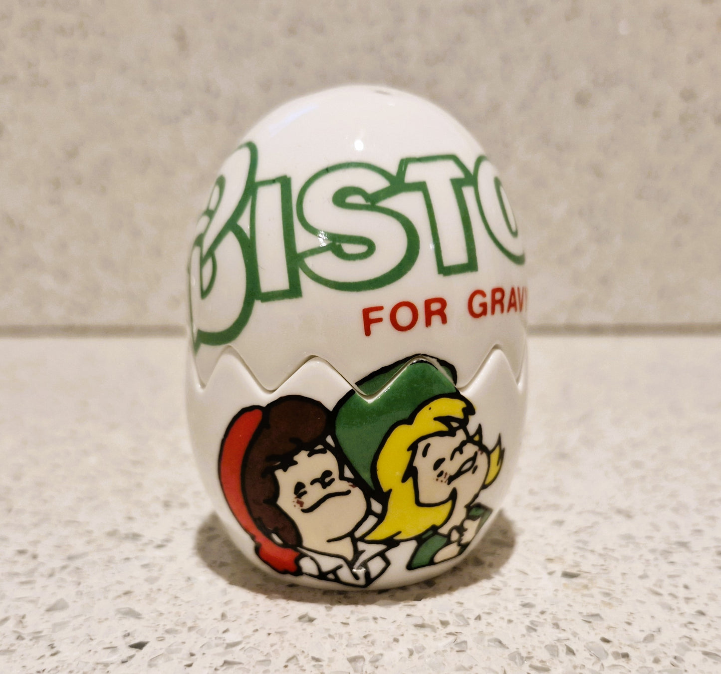 Carltonware, Bisto Salt and Pepper Shakers, Bisto, Salt and Pepeer Pots, Cruet Set, Carlton ware, Louise Wilde, Ah Bisto, 70s, 80s