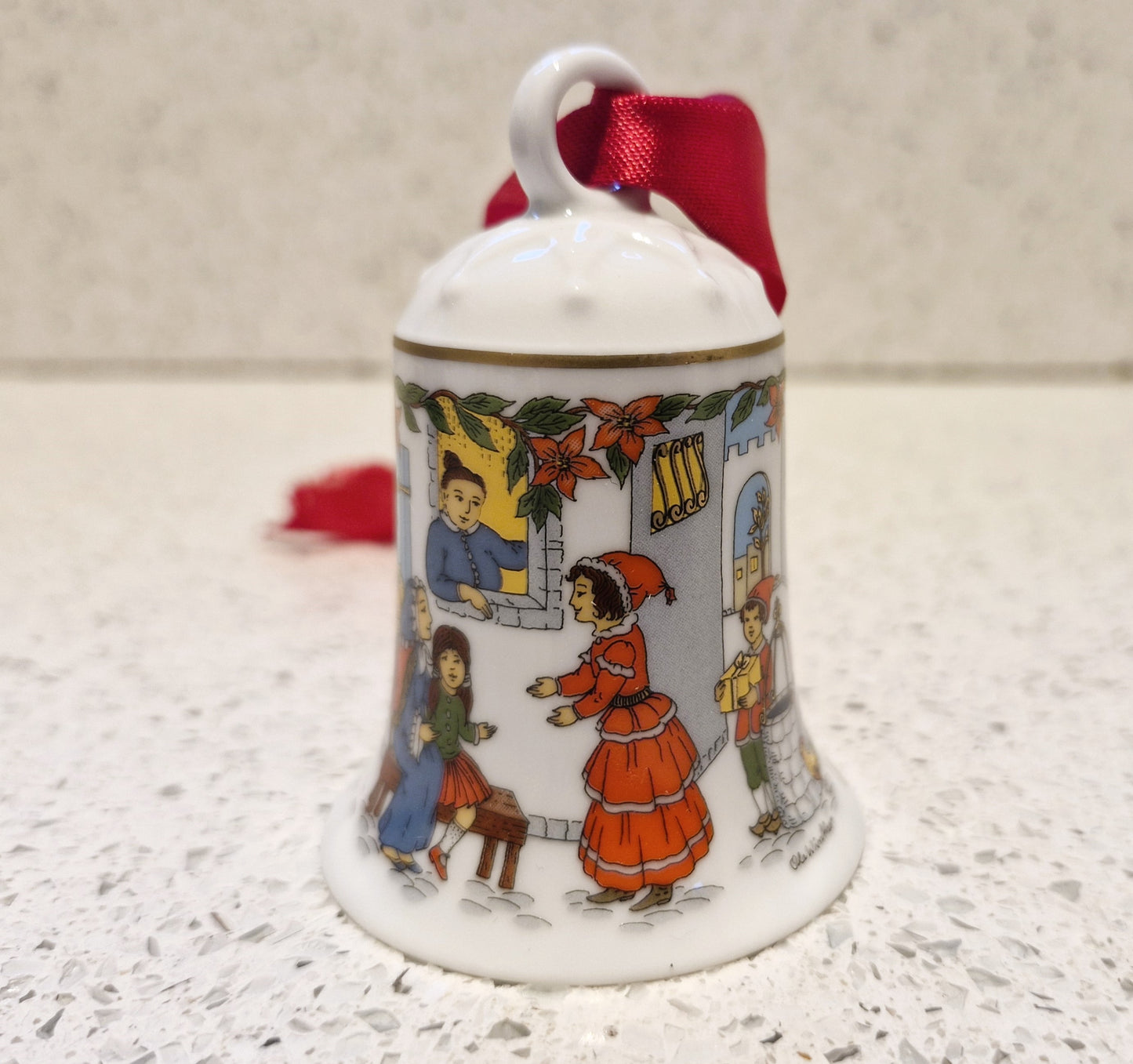 Hutschenreuther porcelain, Christmas bell, weihnachts Clocke, 2004, German, limited edition, Christmas Tree decoration, Ole Winther