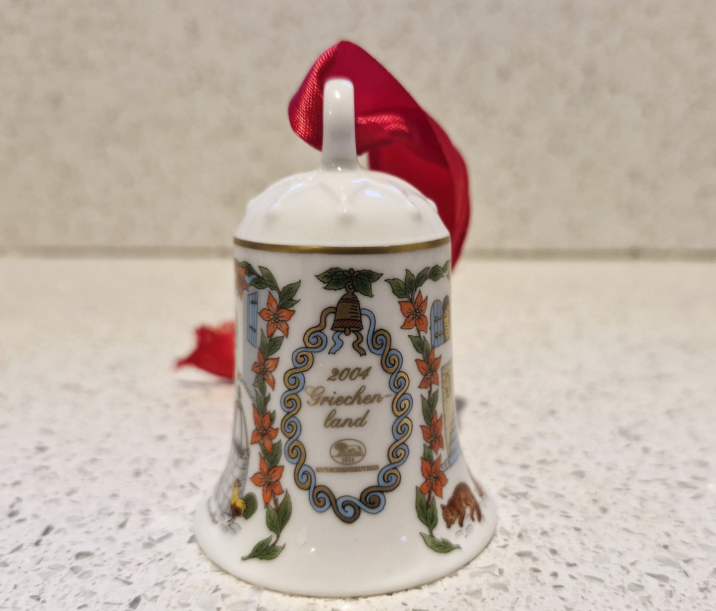 Hutschenreuther porcelain, Christmas bell, weihnachts Clocke, 2004, German, limited edition, Christmas Tree decoration, Ole Winther