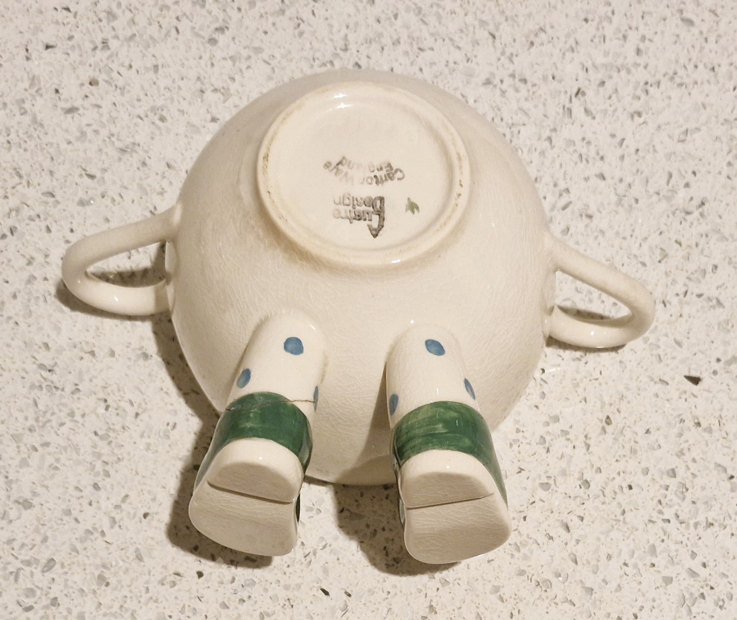 Carltonware Walking Tea Caddy, Carltonware Sugar Bowl, Legs, Sugar Bowl, With Handles, with Feet, Original, Walking ware, Carltonware, RARE