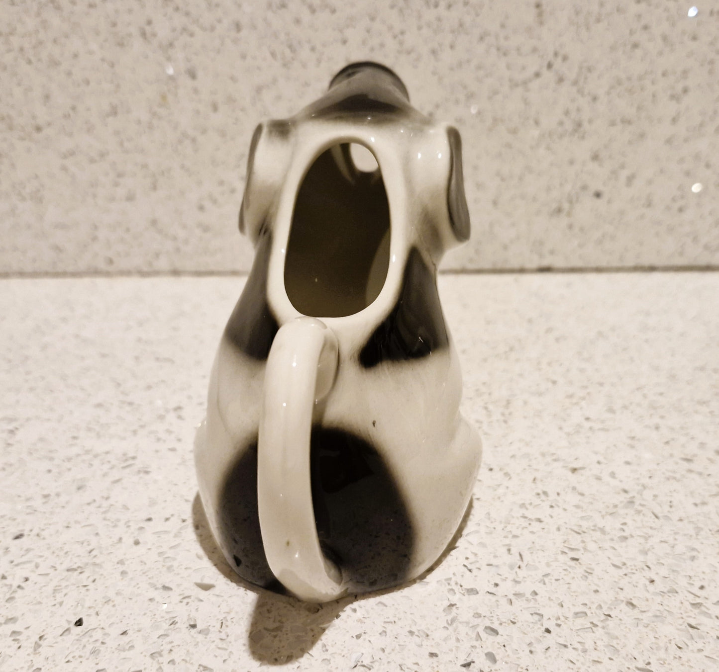 Pig Jug, Pig Creamer, Hand-Painted, Gloucester Old Spot Pig, Black and White, Tony Wood, Studio Pottery, England, Pig Shaped, Jug, RARE