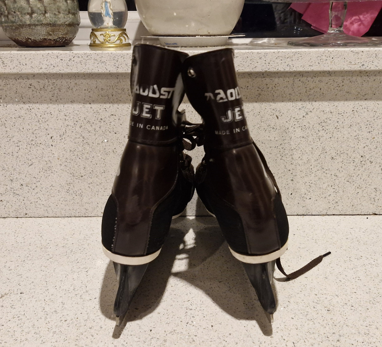 Vintage Canadian Ice Skates, Daoust Jet, Ice Skates, RD, 1979, Brown, Ice Hockey, Skates, Vintage Hockey Skates, 271, Size 8,