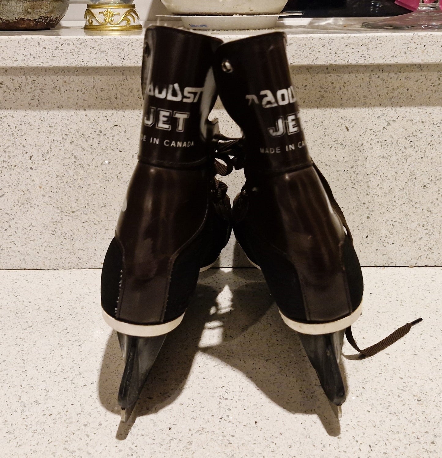 Vintage Canadian Ice Skates, Daoust Jet, Ice Skates, RD, 1979, Brown, Ice Hockey, Skates, Vintage Hockey Skates, 271, Size 8,