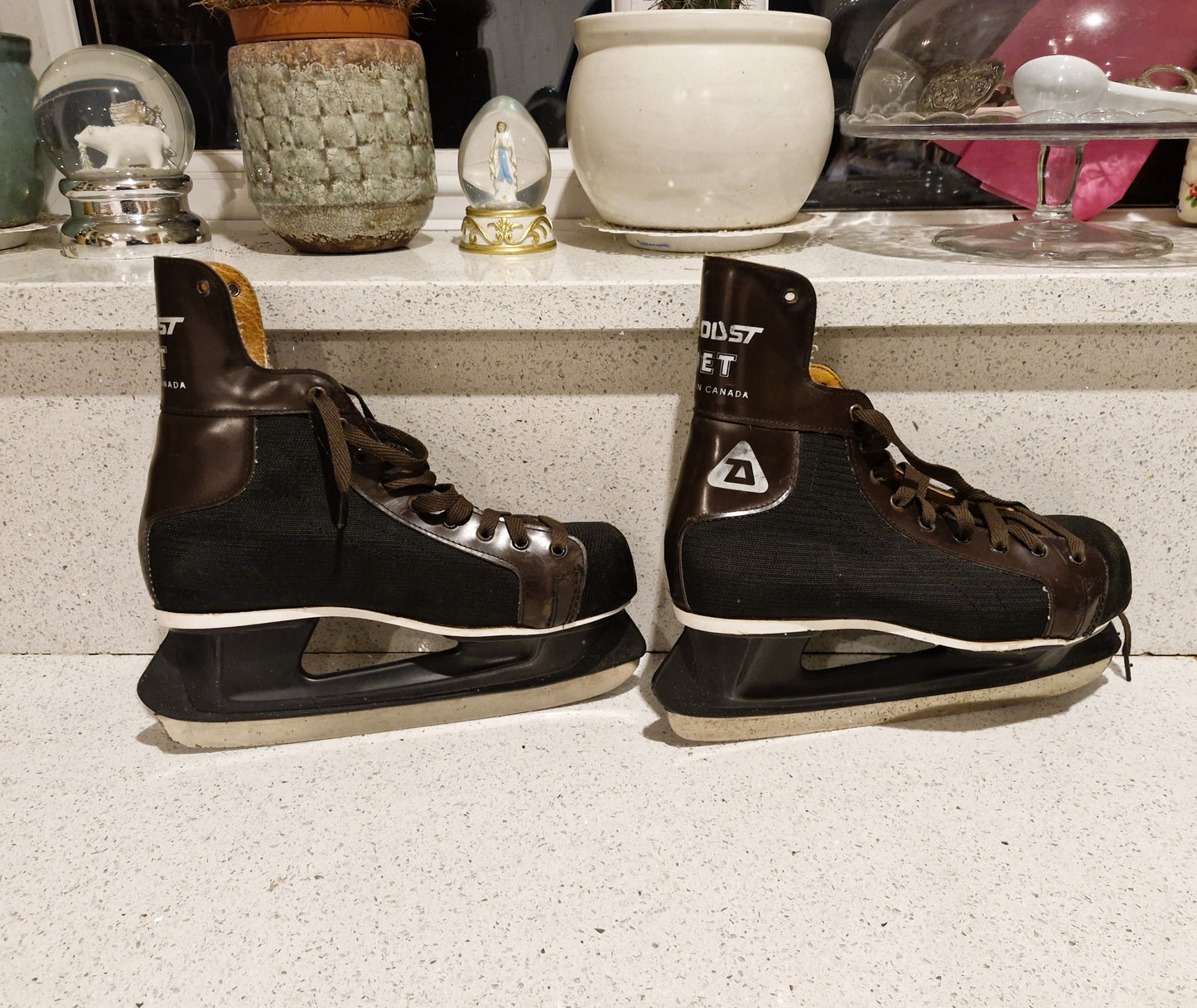Vintage Canadian Ice Skates, Daoust Jet, Ice Skates, RD, 1979, Brown, Ice Hockey, Skates, Vintage Hockey Skates, 271, Size 8,