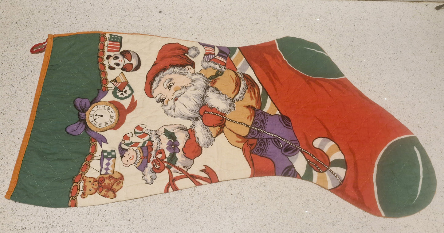 Large Christmas Stockings, 70s, 1970s, Christmas Stocking, Large Xmas Stockings, Vintage Christmas Stockings