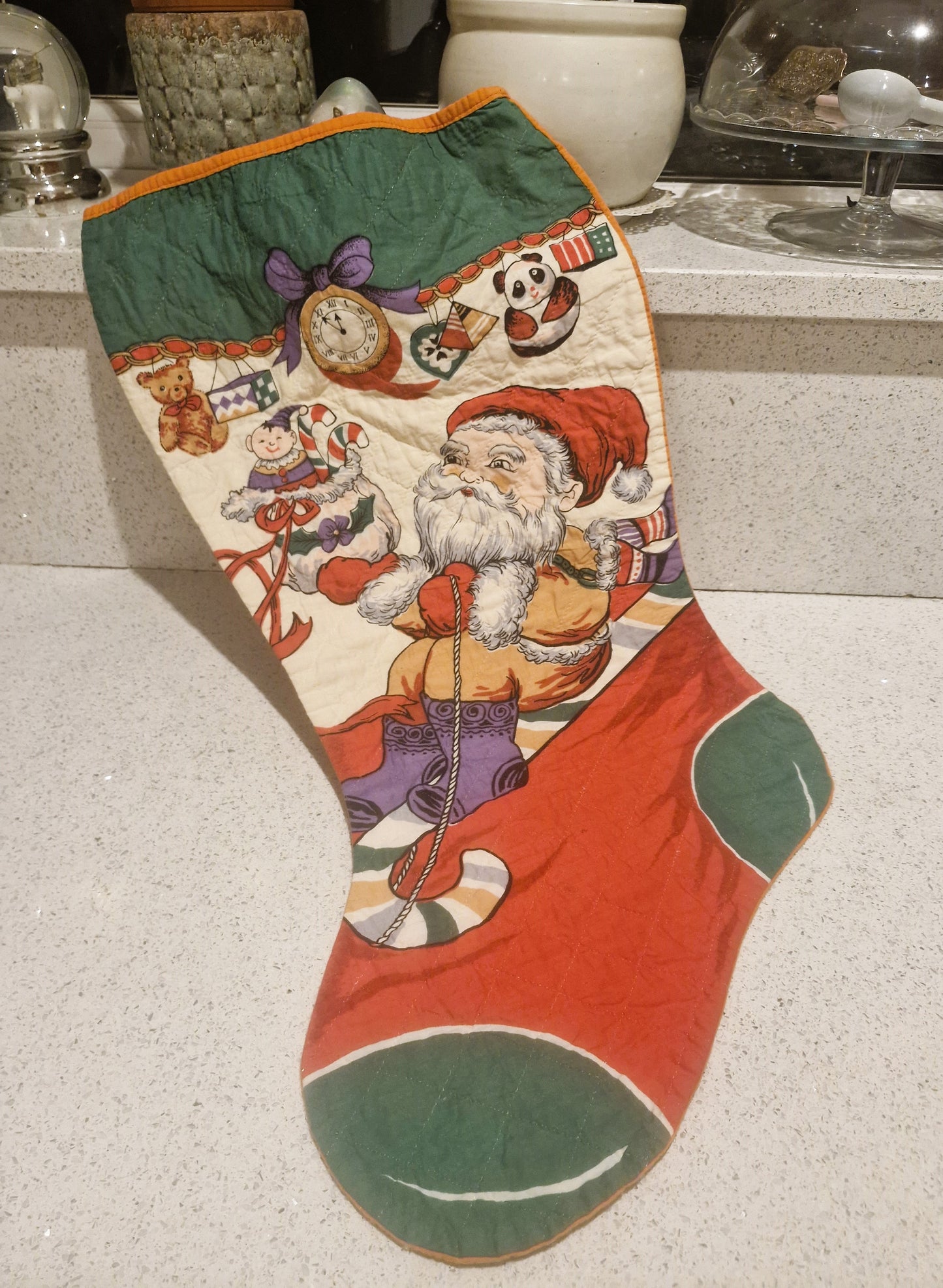 Large Christmas Stockings, 70s, 1970s, Christmas Stocking, Large Xmas Stockings, Vintage Christmas Stockings