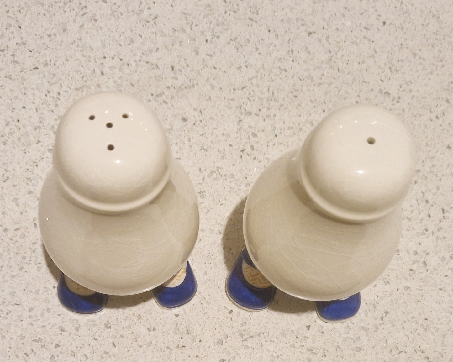 Carltonware Walking Salt and Pepper Shakers, Carltonware, Cruet, Salt and Pepper Shakers, Vintage, Quirky, With Feet, Walking, carlton, Blue