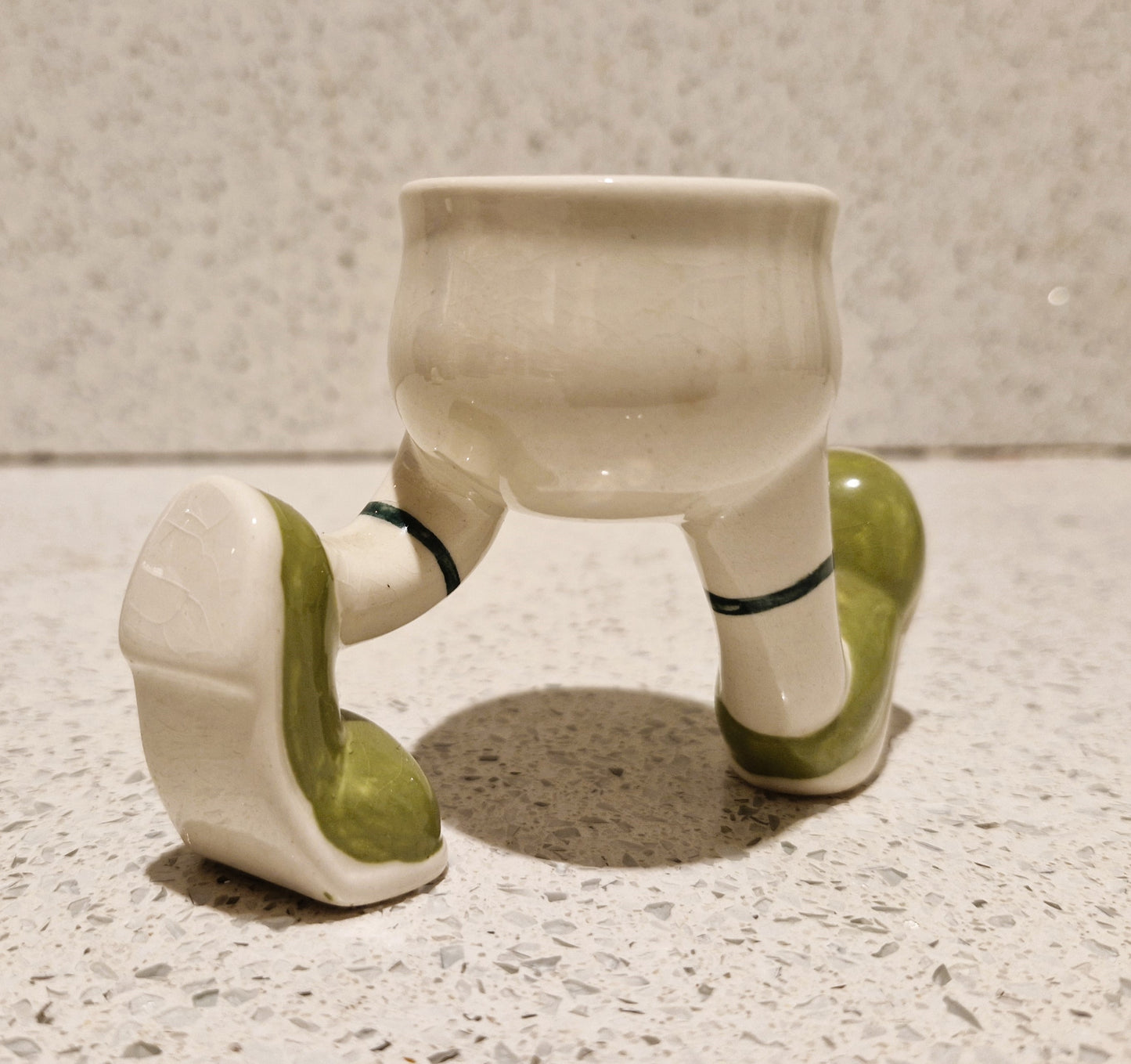 Carlton ware, Vintage, Egg Cup on Legs, Feet, Original, 60s , Walking egg cups, running egg cup, Ceramic, Great Gift, Jogger, Runner