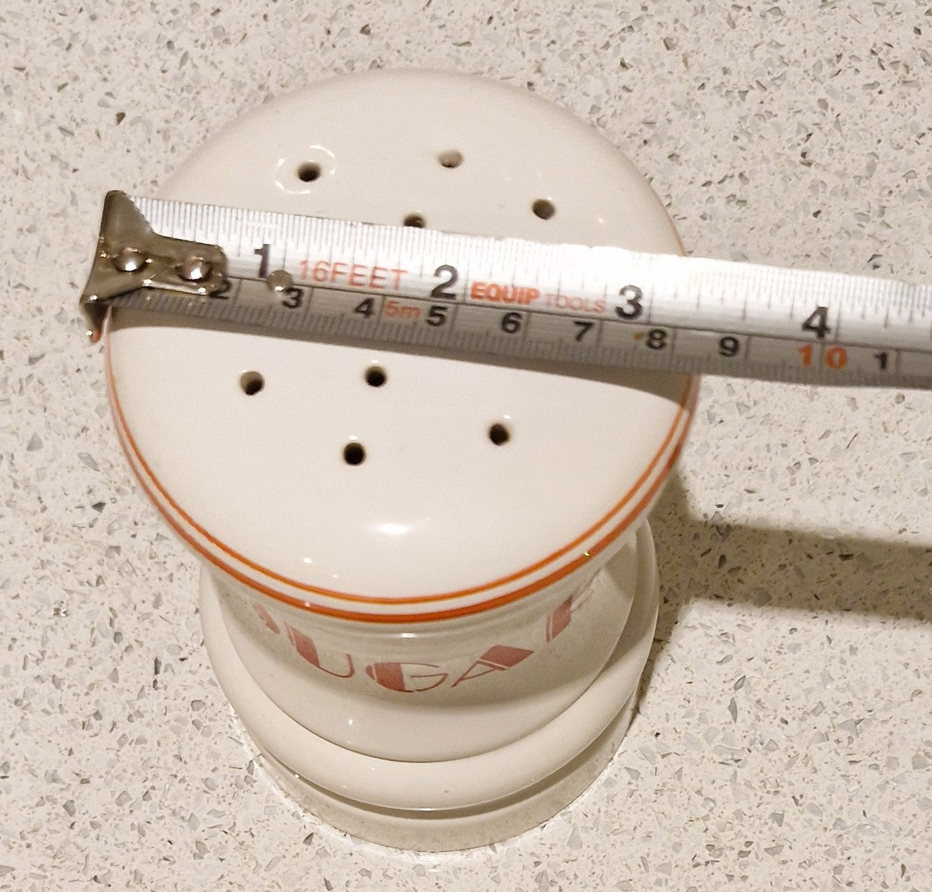 Vintage Ceramic Sugar Shaker, Sugar Sifter, Kitchenailia, 50s, Baking, Sugar Sifter, Sugar Shaker,