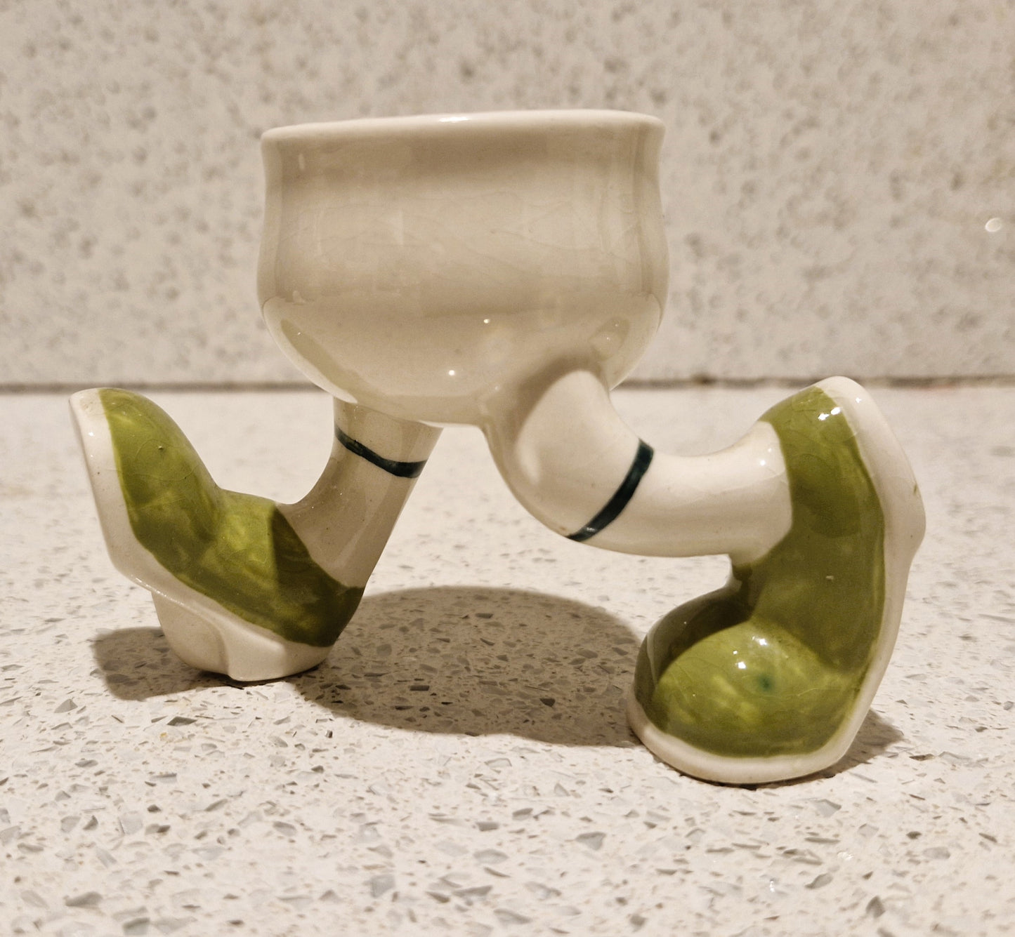 Carlton ware, Vintage, Egg Cup on Legs, Feet, Original, 60s , Walking egg cups, running egg cup, Ceramic, Great Gift, Jogger, Runner