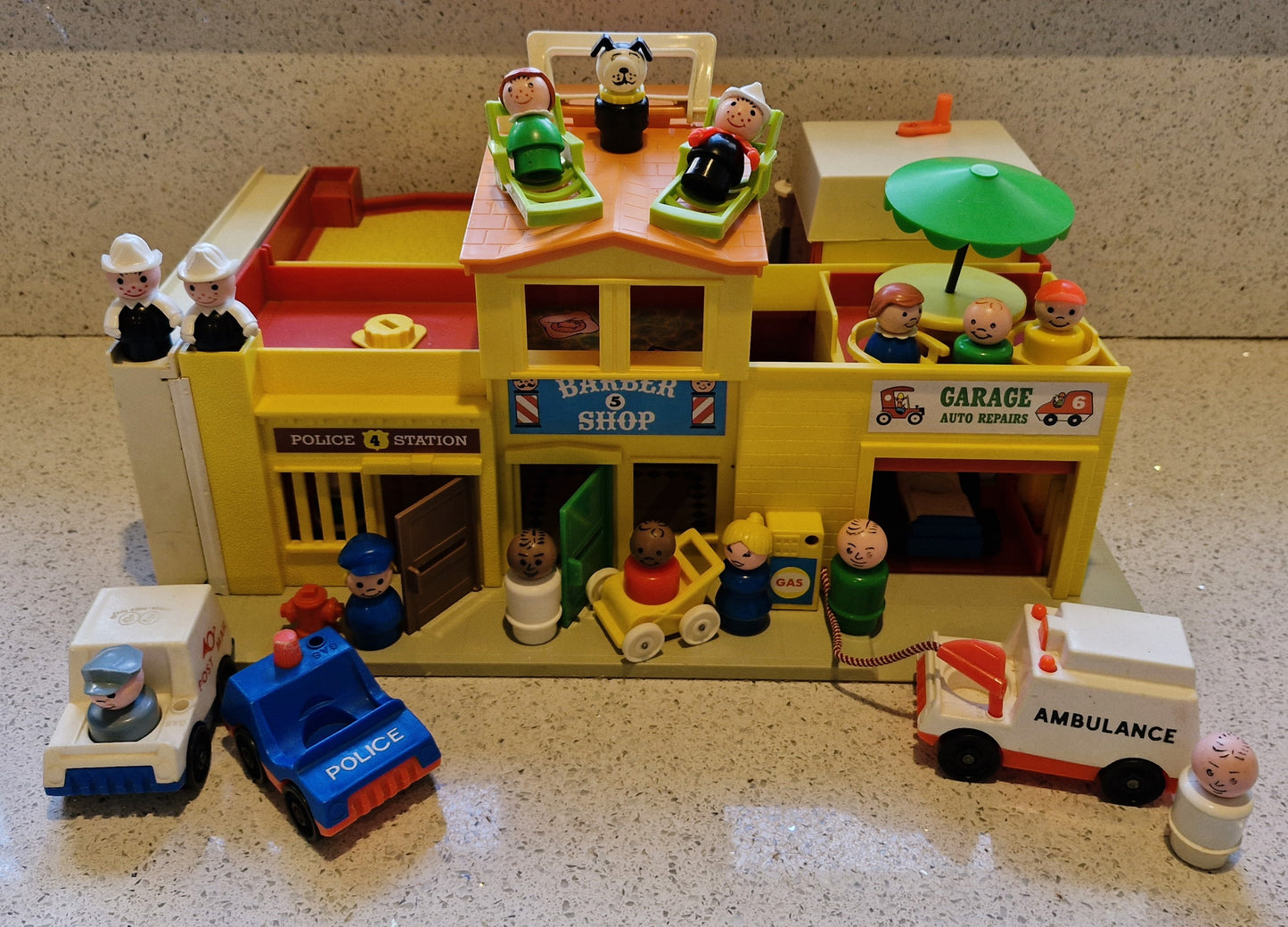 Fisher Price Village, Fisher Price Town, Fisher Price Main Street, Vintage, Town, Village, HUGE Set, Vintage Fisher Price Toys, 70s, C