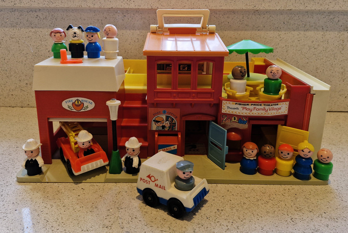 Fisher Price Village, Fisher Price Town, Fisher Price Main Street, Vintage, Town, Village, HUGE Set, Vintage Fisher Price Toys, 70s, C
