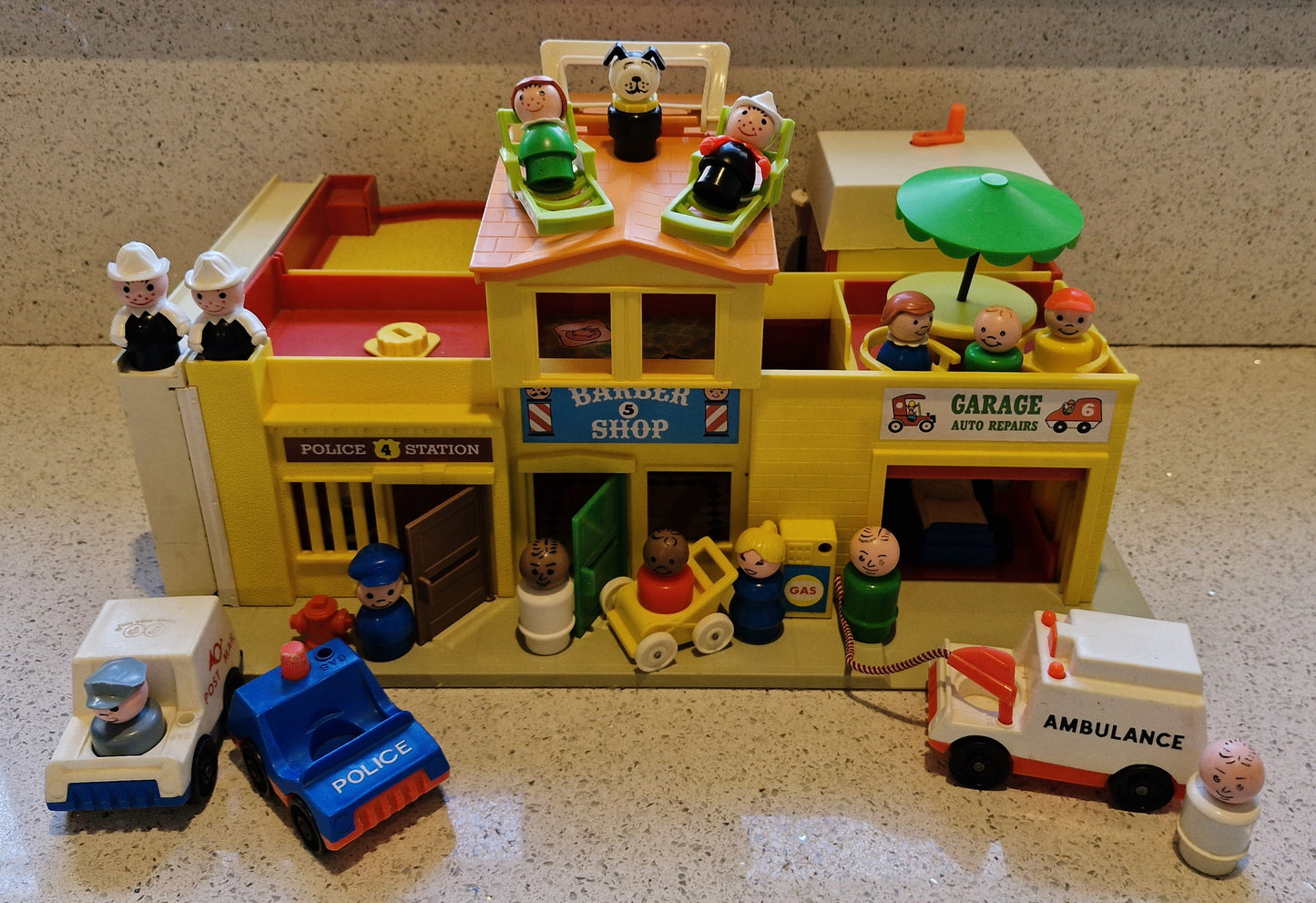 Fisher Price Village, Fisher Price Town, Fisher Price Main Street, Vintage, Town, Village, HUGE Set, Vintage Fisher Price Toys, 70s, C