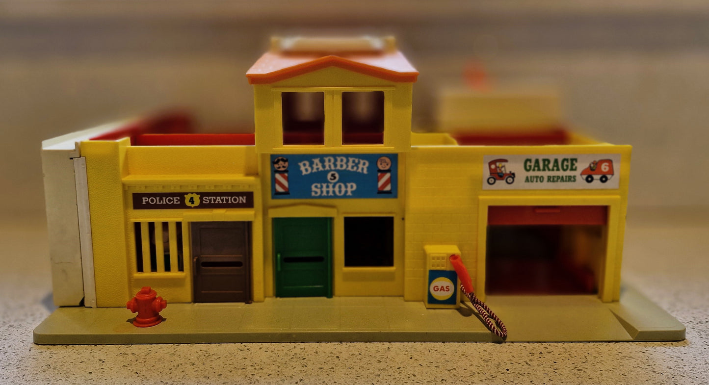 Fisher Price Village, Fisher Price Town, Fisher Price Main Street, Vintage, Town, Village, HUGE Set, Vintage Fisher Price Toys, 70s, C