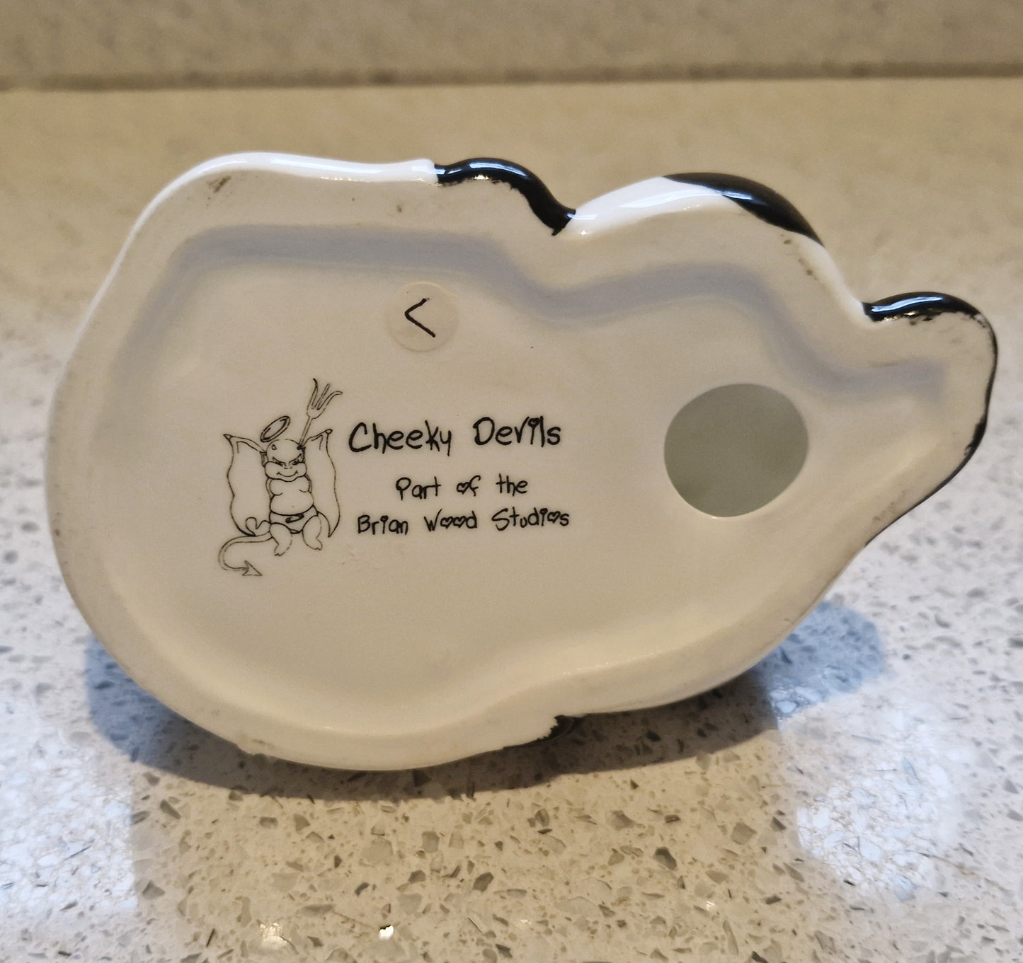 Cow Ornament, Black and White cow ornament, Ceramic, Farmhouse Kitchen, Farmhouse Decor, Hand Painted