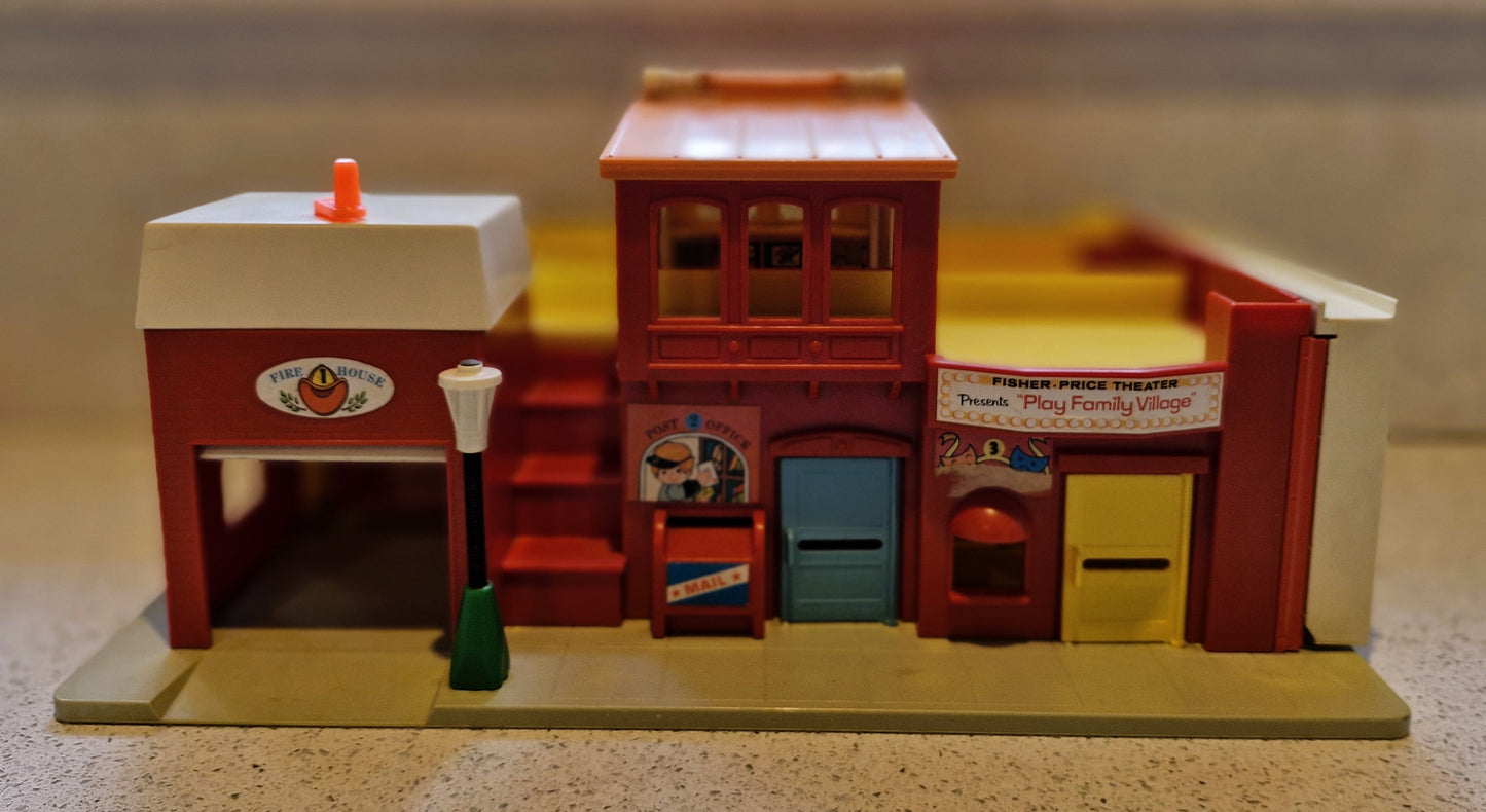 Fisher Price Village, Fisher Price Town, Fisher Price Main Street, Vintage, Town, Village, HUGE Set, Vintage Fisher Price Toys, 70s, C