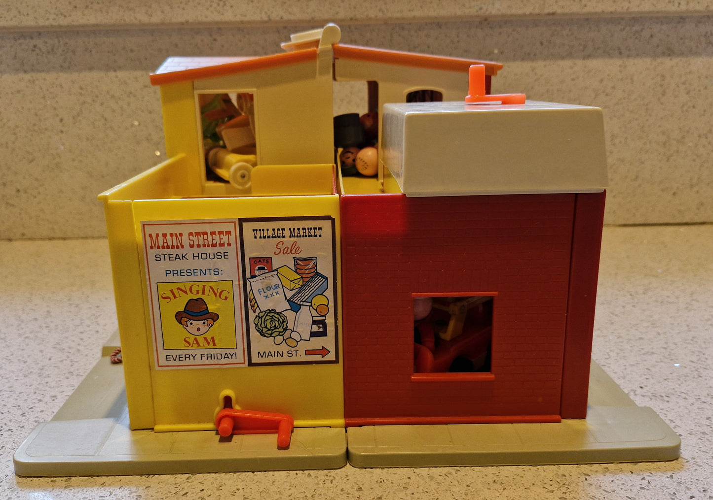 Fisher Price Village, Fisher Price Town, Fisher Price Main Street, Vintage, Town, Village, HUGE Set, Vintage Fisher Price Toys, 70s, C
