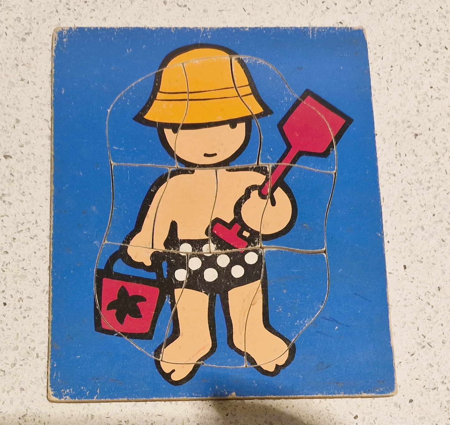 Vintage Fisher Price Little People Ferris Wheel #969 1966, Première version, Bon état - Wooden People - RARE - Grande-Bretagne