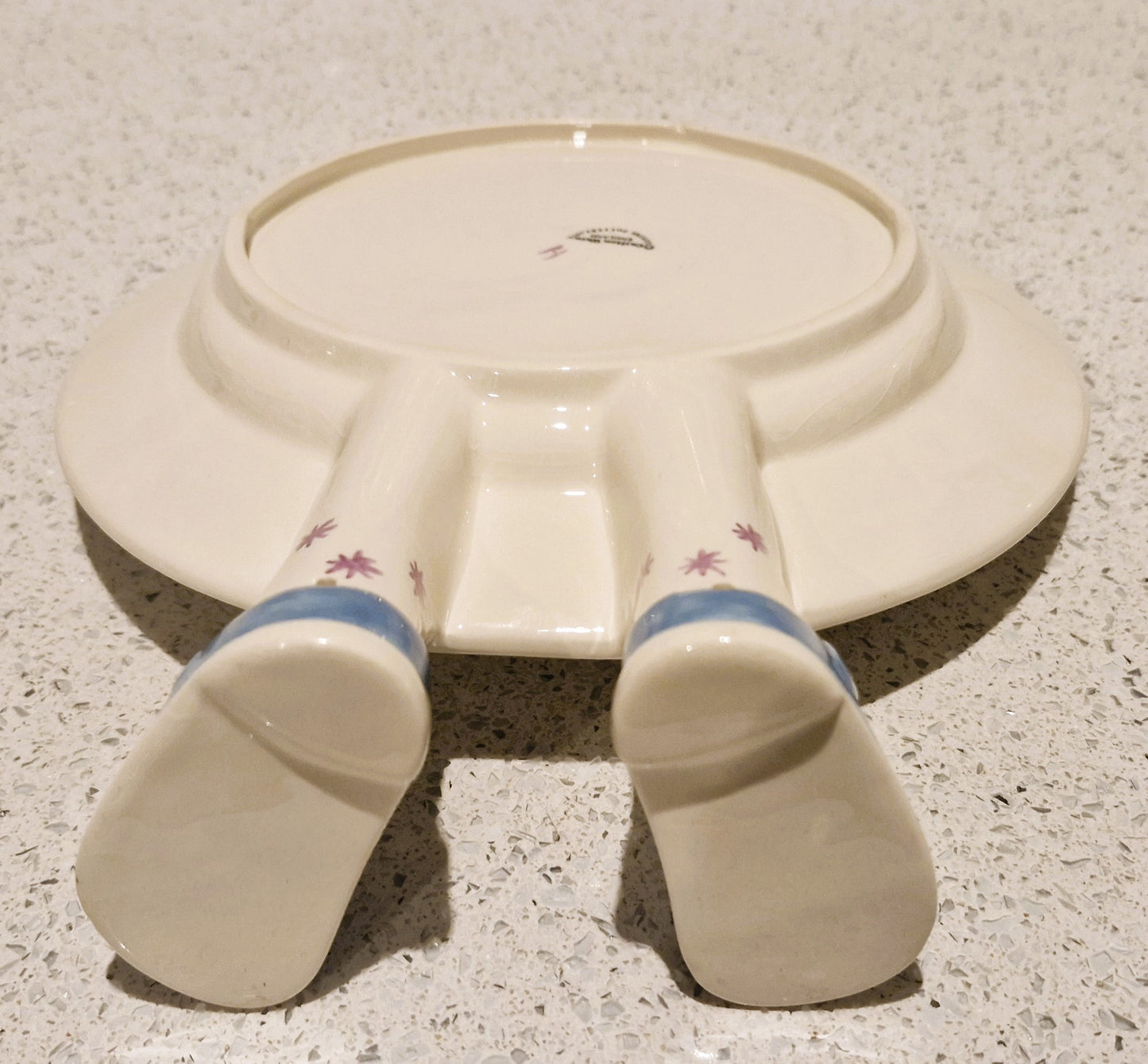 Carltonware, Walking Plate, Hand Painted, Carltonware Walking ware, Plate, with Feet, Made in England, English Pottery, RARE, BLUE