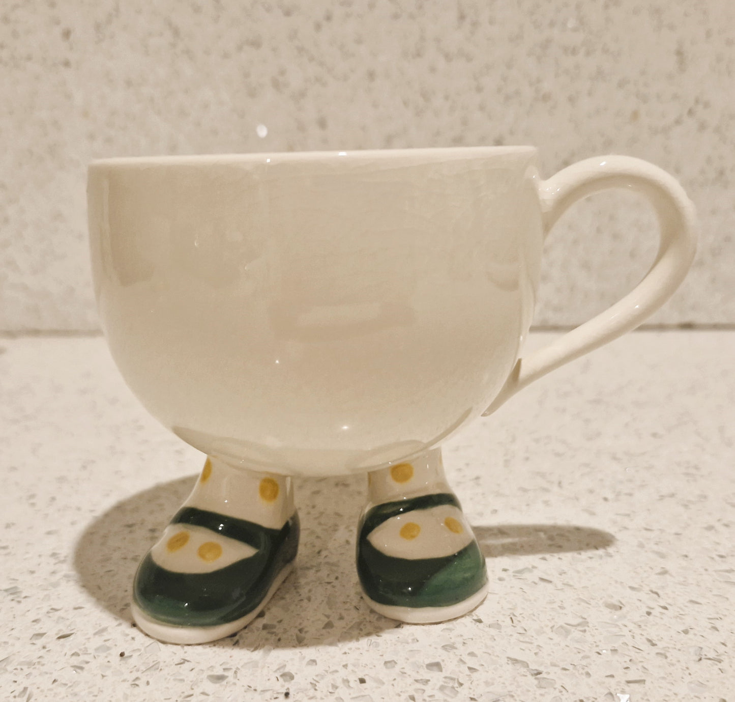Carltonware Walking mug, carltonware, walking cups, Carltonware Mugs on Legs, Vintage walking mugs, Vintage Mug, Green