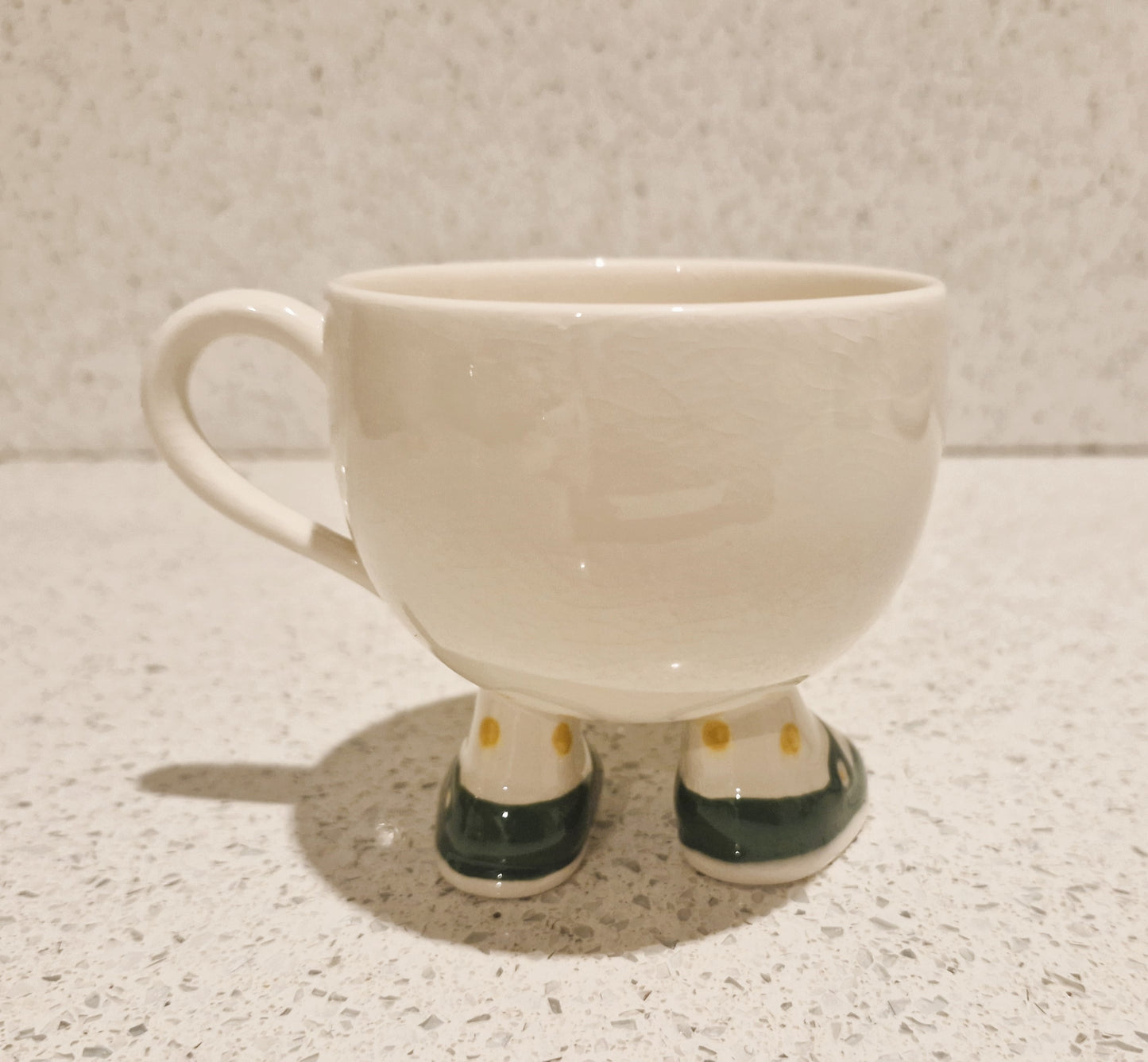 Carltonware Walking mug, carltonware, walking cups, Carltonware Mugs on Legs, Vintage walking mugs, Vintage Mug, Green