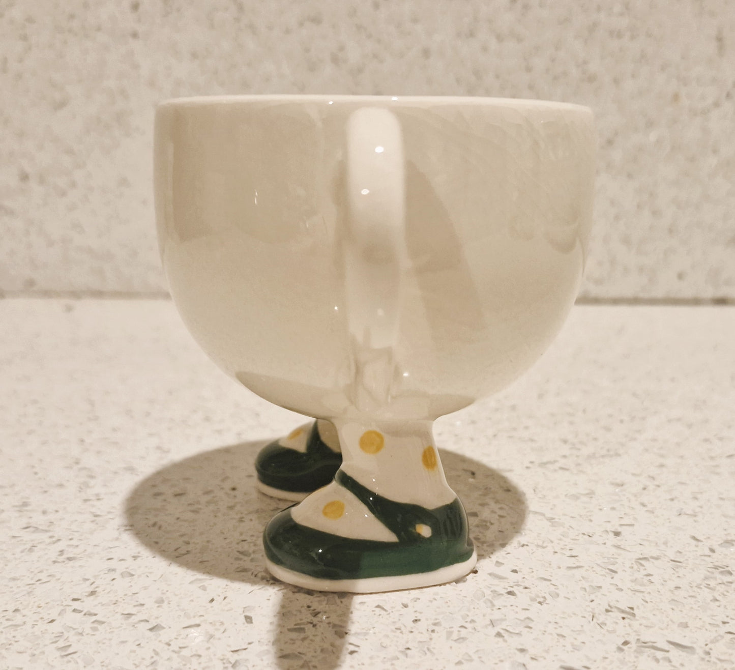 Carltonware Walking mug, carltonware, walking cups, Carltonware Mugs on Legs, Vintage walking mugs, Vintage Mug, Green