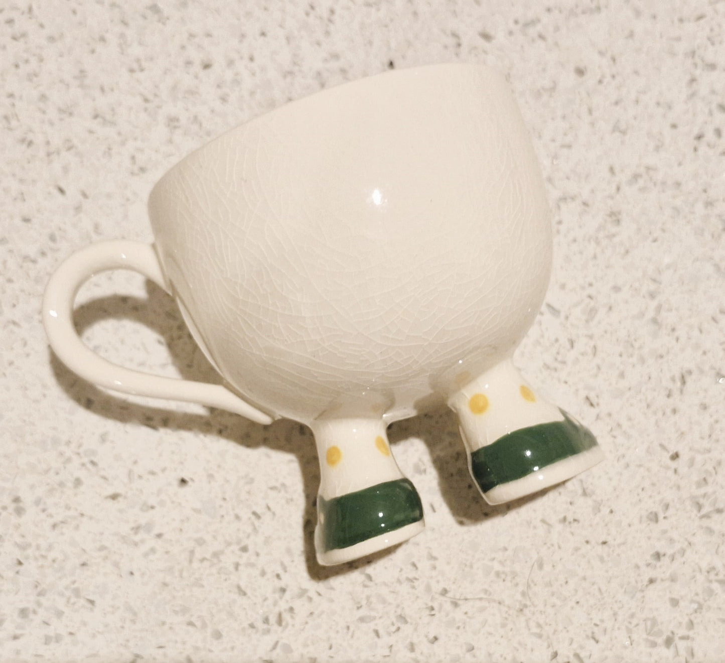 Carltonware Walking mug, carltonware, walking cups, Carltonware Mugs on Legs, Vintage walking mugs, Vintage Mug, Green