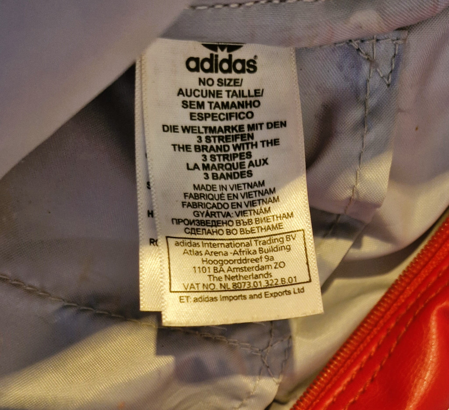 Vintage Adidas Messenger Bag, Red, Cross Body Bag, Pink and White, Original, Old, 3 Stripes - Very Good Condition!