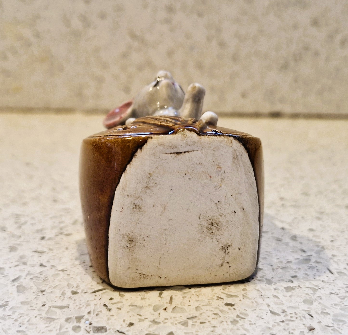 Vintage, Mouse in a Cello Toothpick Holder, Cute and Quirky, Quirky and Kitsch, Toothpick Holder, Cute Mouse, Kawaii, Kitsch