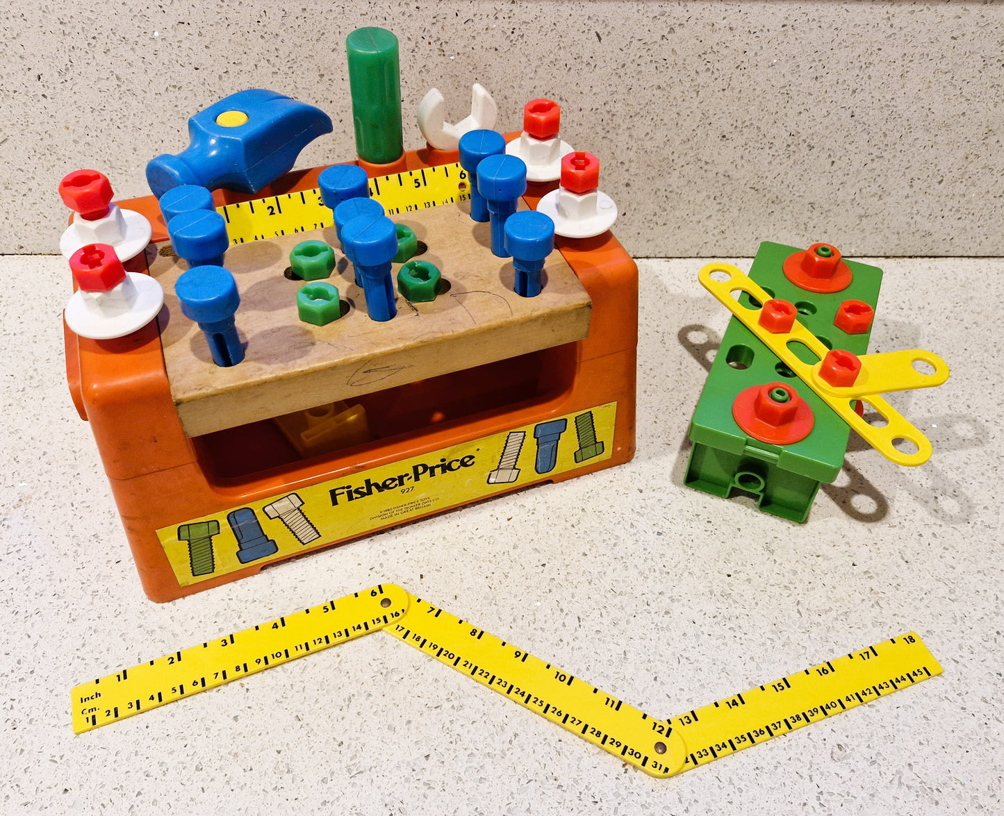 Vintage, Fisher Price Work Bench, Fisher Price Tool Box, Fisher Price, Carpenter, Pretend Play