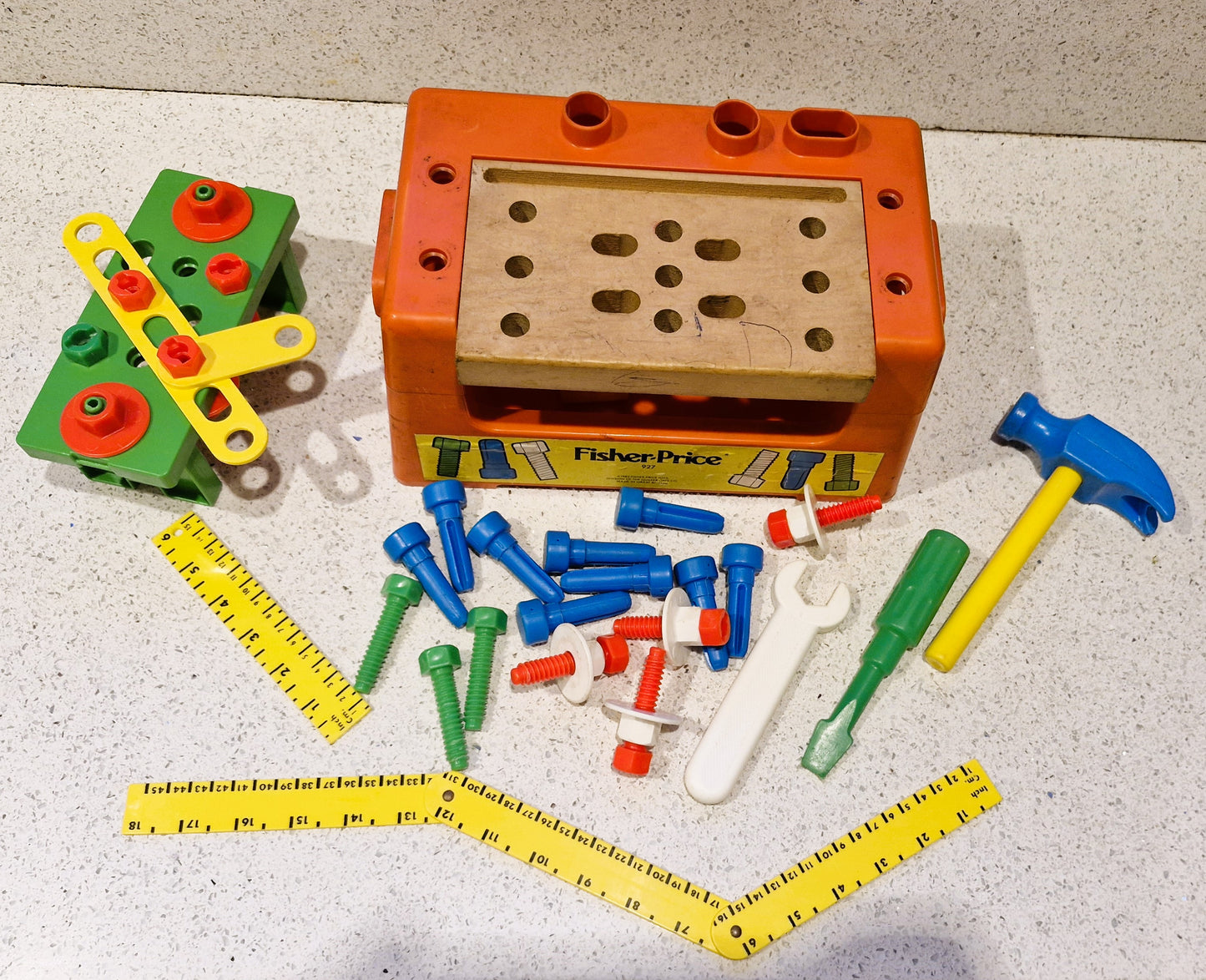 Vintage, Fisher Price Work Bench, Fisher Price Tool Box, Fisher Price, Carpenter, Pretend Play