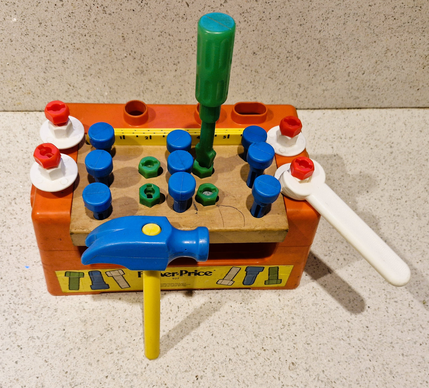 Vintage, Fisher Price Work Bench, Fisher Price Tool Box, Fisher Price, Carpenter, Pretend Play
