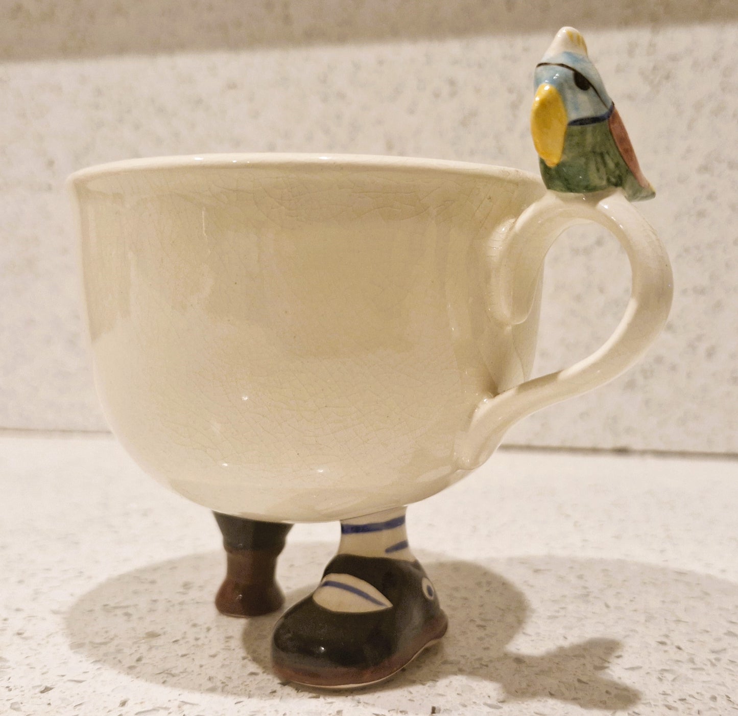 Carltonware Walking Mug, Vintage, Carltonware Walking Pirate Mug, Pirate Cup, Walking Ware, Carltonware, Walking Mug, Pirate Mug, Long John Silver, Parrot