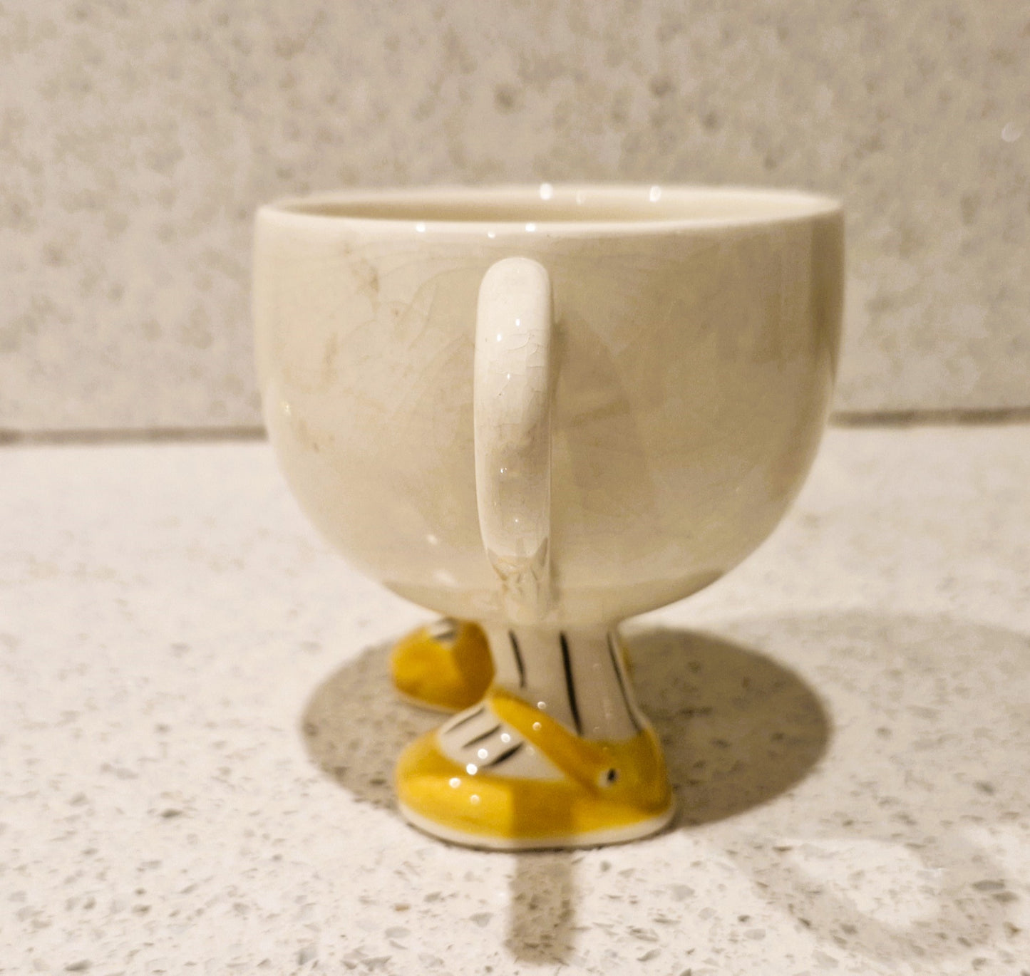 Carltonware Walking Mug, Mugs on Legs, Mug, Yellow, Feet, Original, Carlton Ware