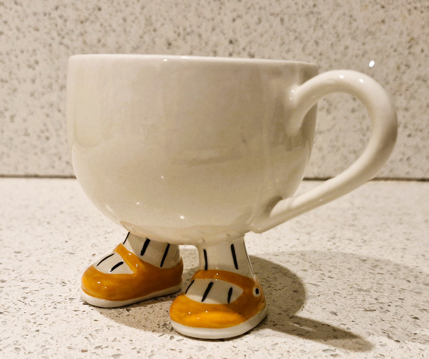 Carltonware Walking Mug, Mugs on Legs, Mug, Yellow, Feet, Original, Carlton Ware, Lipton, Lipton Tea, Advertising