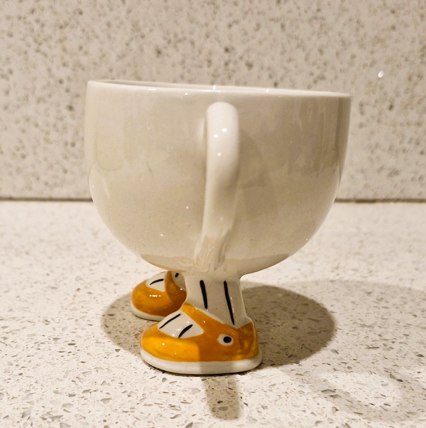 Carltonware Walking Mug, Mugs on Legs, Mug, Yellow, Feet, Original, Carlton Ware, Lipton, Lipton Tea, Advertising