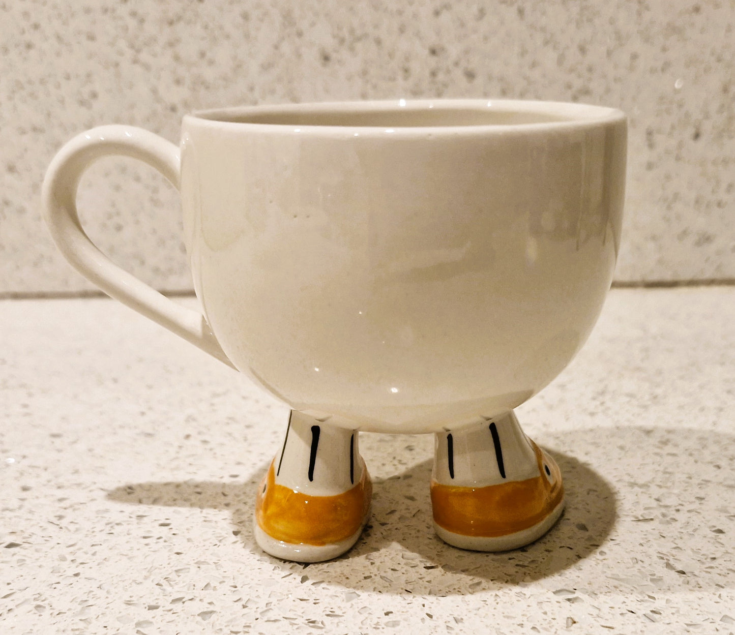 Carltonware Walking Mug, Mugs on Legs, Mug, Yellow, Feet, Original, Carlton Ware, Lipton, Lipton Tea, Advertising